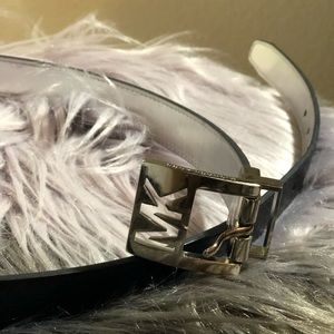 Michael Kors Reversible Black and Silver Belt- M